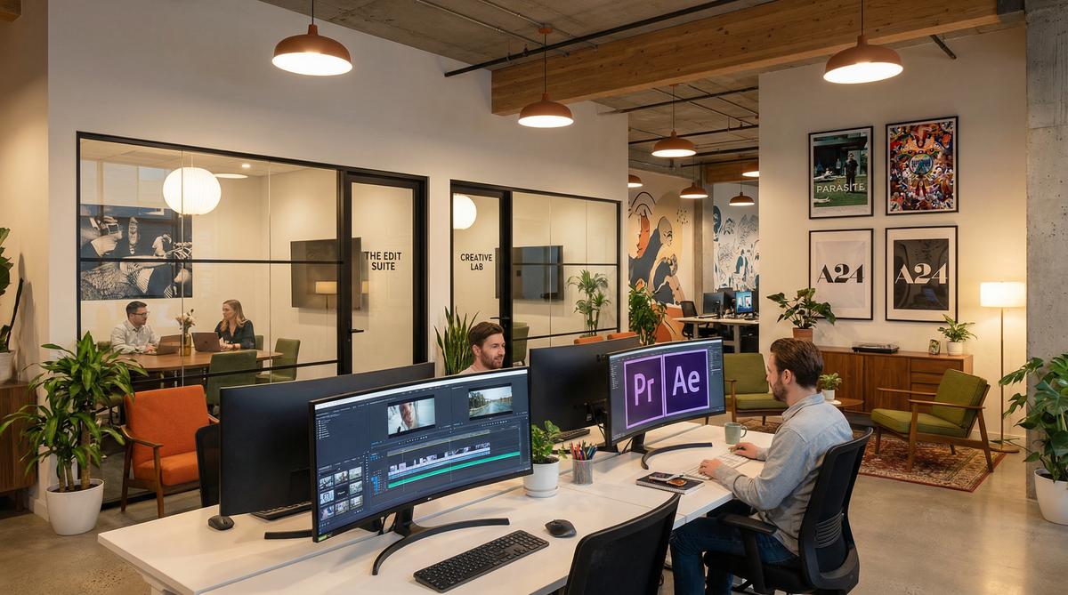 国产一区影视传媒公司办公室